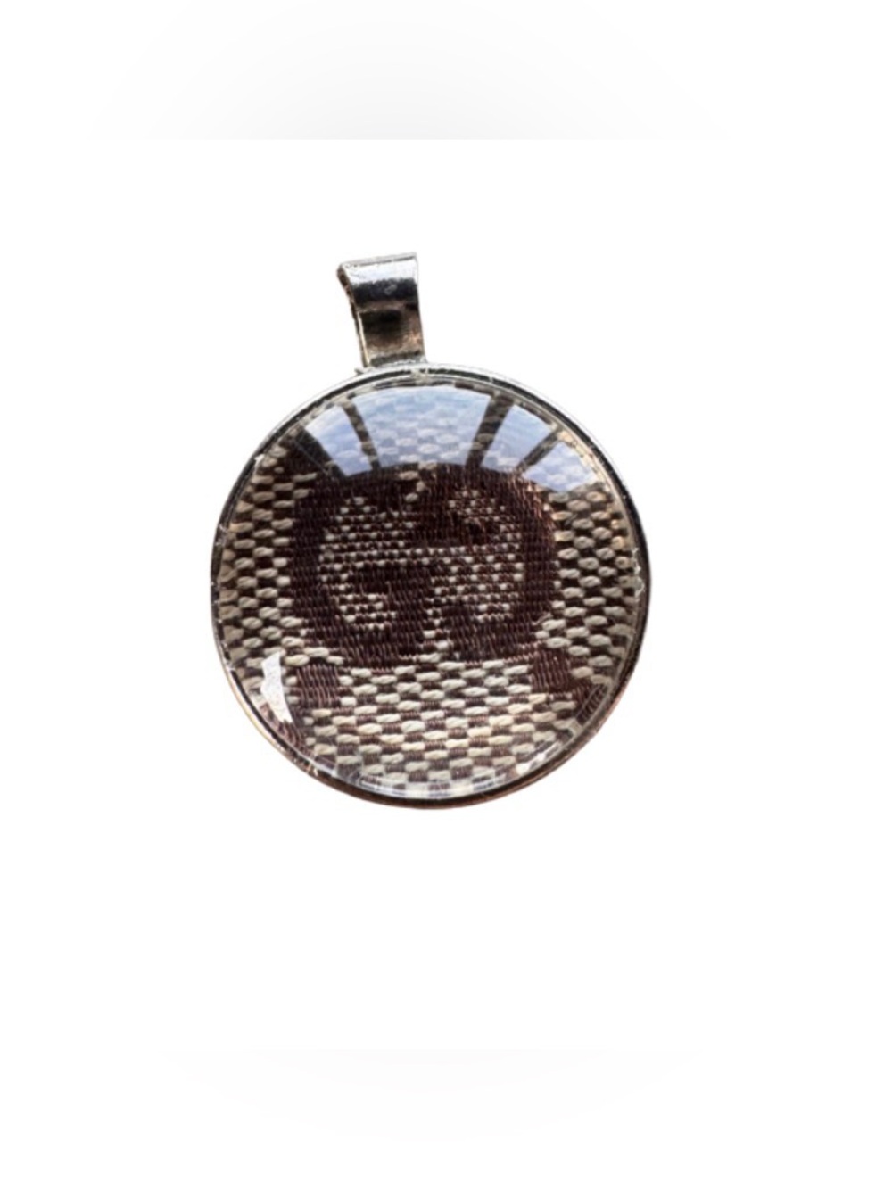 Silver Toned Upcycled Gucci Pendant